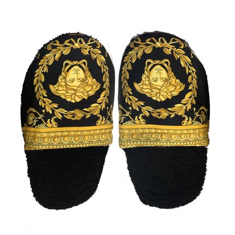 versace bathrobe and slippers|Versace slippers price.